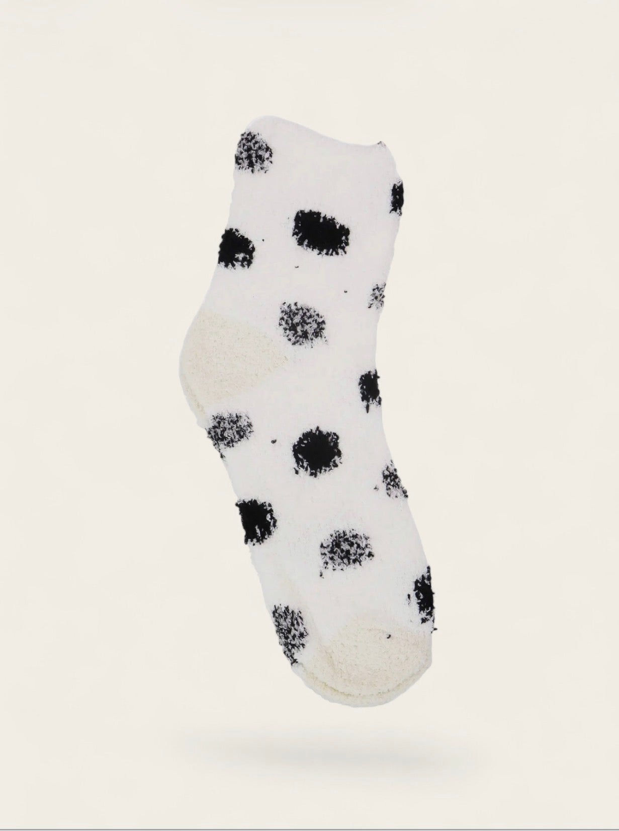 Polka Dot Fuzzy Mid-Crew Lounge Socks