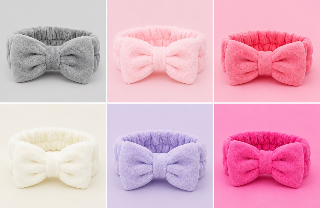 Plush Bow Spa Headband